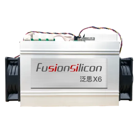 FusionSilicon X6 asic miner on white background